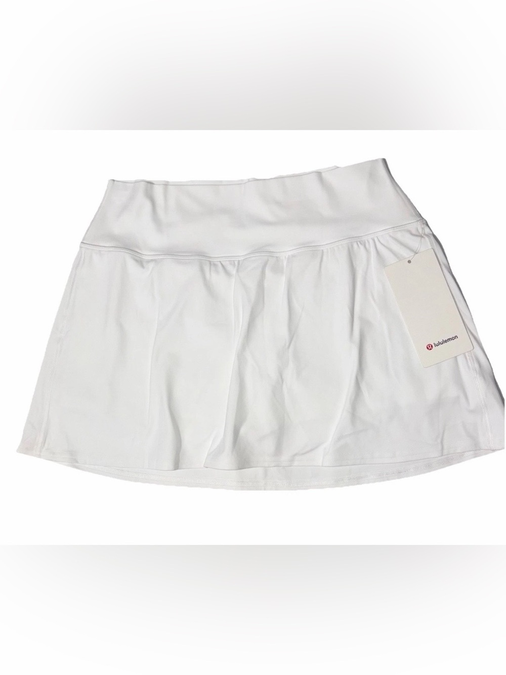 NWT•LULULEMON•SIZE 12•ALIGN HIGH RISE SKIRT•LINER W/ POCKETS•WHITE•AUTHENTIC $88
